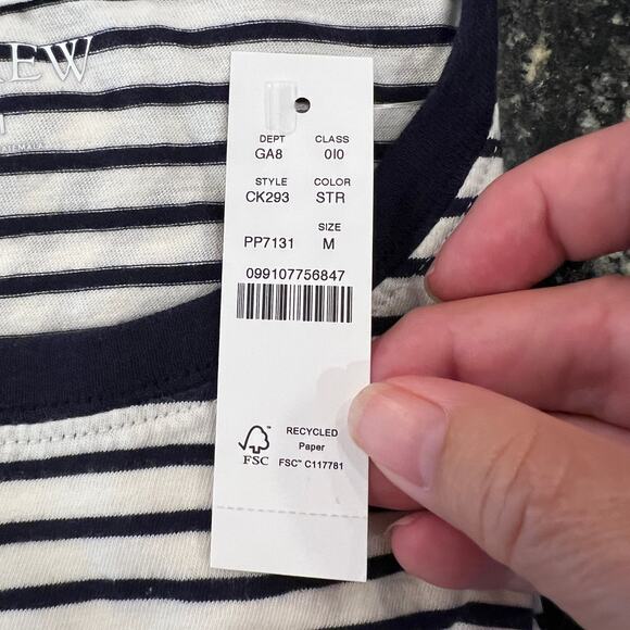 NWT J. Crew Slim-Fit Navy Stripe W/"Sun City" Graphic T-Shirt - SIZE M - Picture 5 of 8